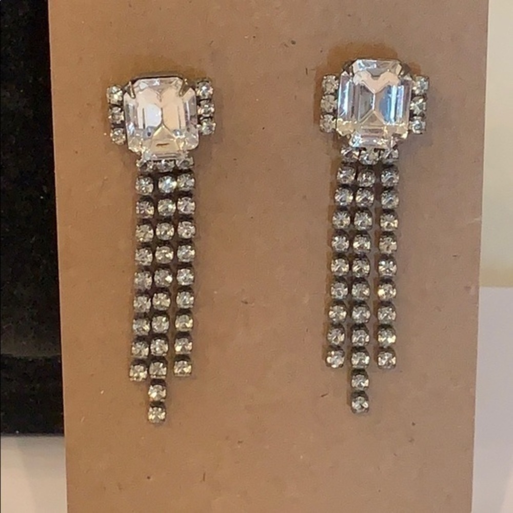 💐5/25 rhinestone crystal dangle drop retro